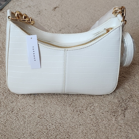 Bags White Faux Leather Baguette Bag Poshmark